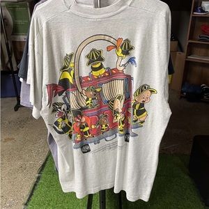 looney fire truck tee